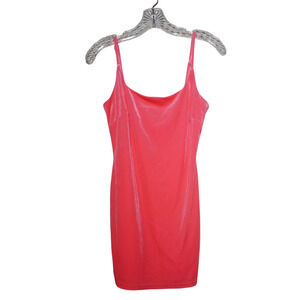 Super Down Womens Kimbra Mini Dress Neon Pink Stretch Sleeveless Size Small